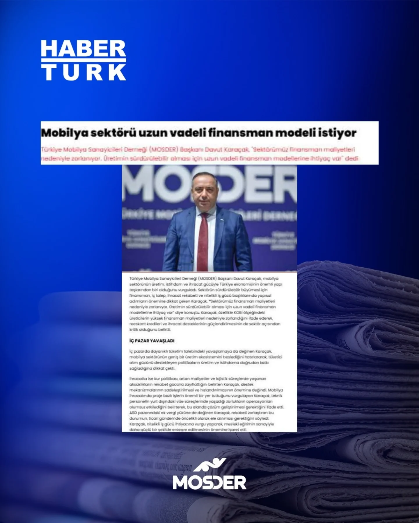 Mobilya Sektörü Uzun Vadeli Finansman Modeli İstiyor 